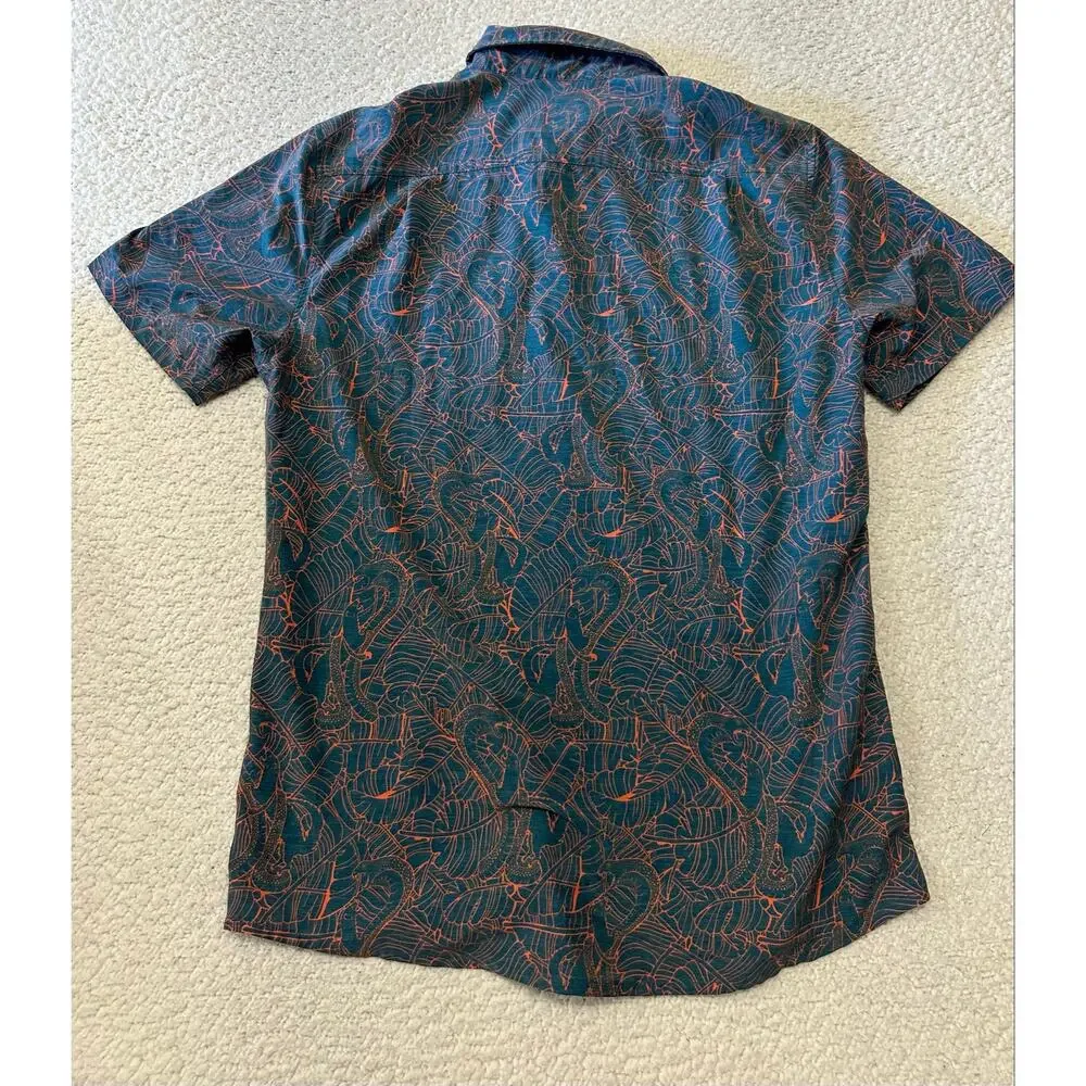 Baja Llama Mens Shorts Size Sleeve Button Down Shirt Large